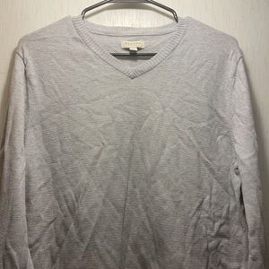 Sonoma white/gray Vneck sweater